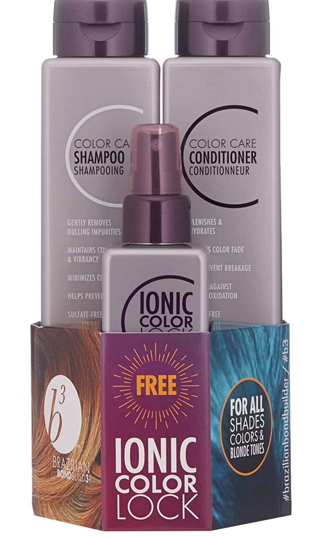 B3 Shampoo/Conditioner/Ionic Color Lock Trio Pack