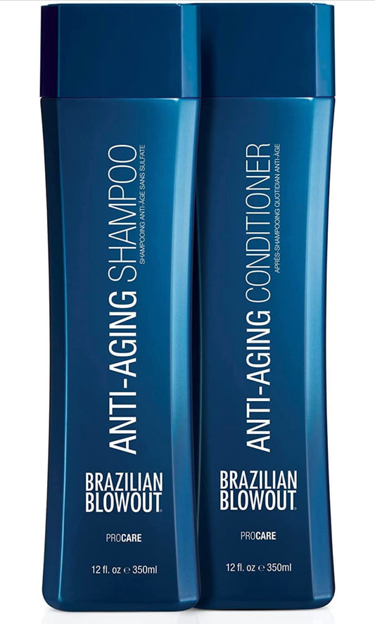 Brazilian Blowout Anti Aging Shampoo/Conditioner, 12 Fl Oz (Pack of 2)